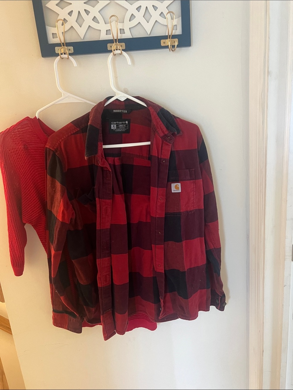 Carhartt Red and Black Plaid Work Shirt